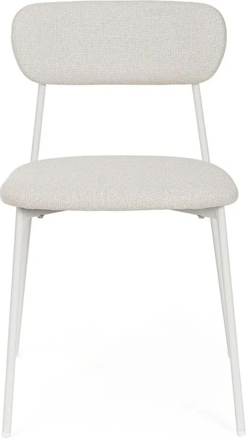 Fehér kárpitozott étkezőszék Inka – Yes Everyday