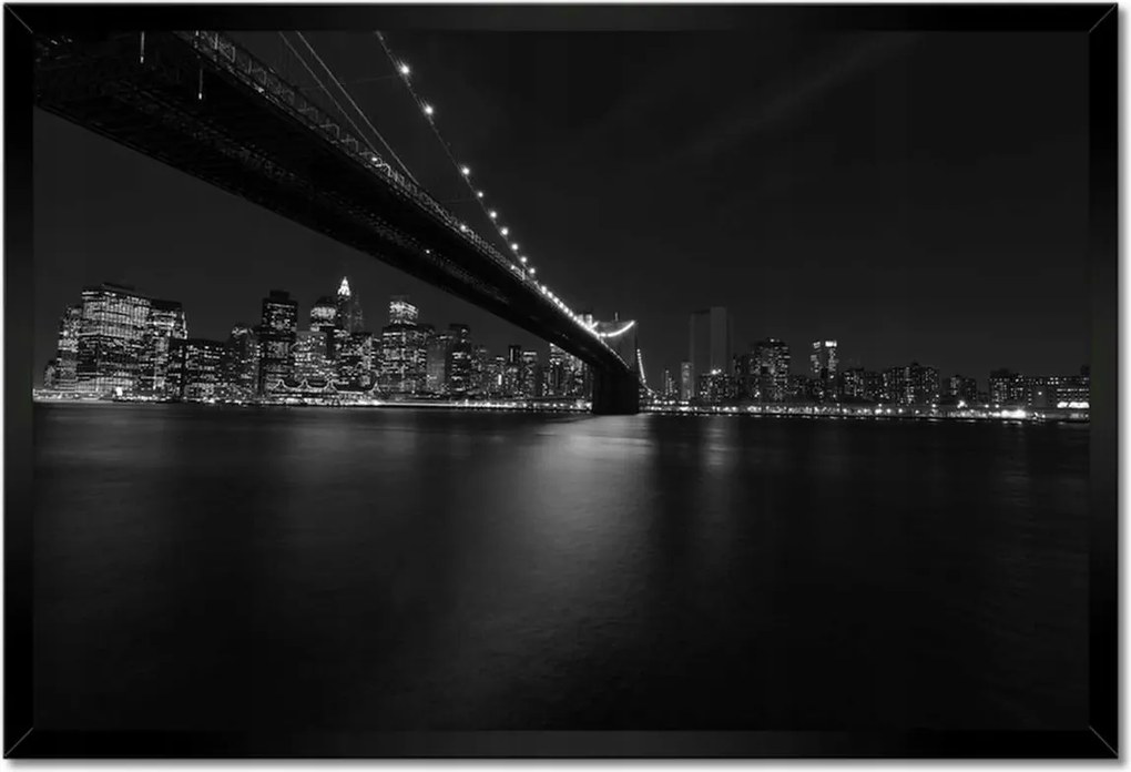 Poszterek keretben 60x40 Éjszakai kép az amerikai hídról
