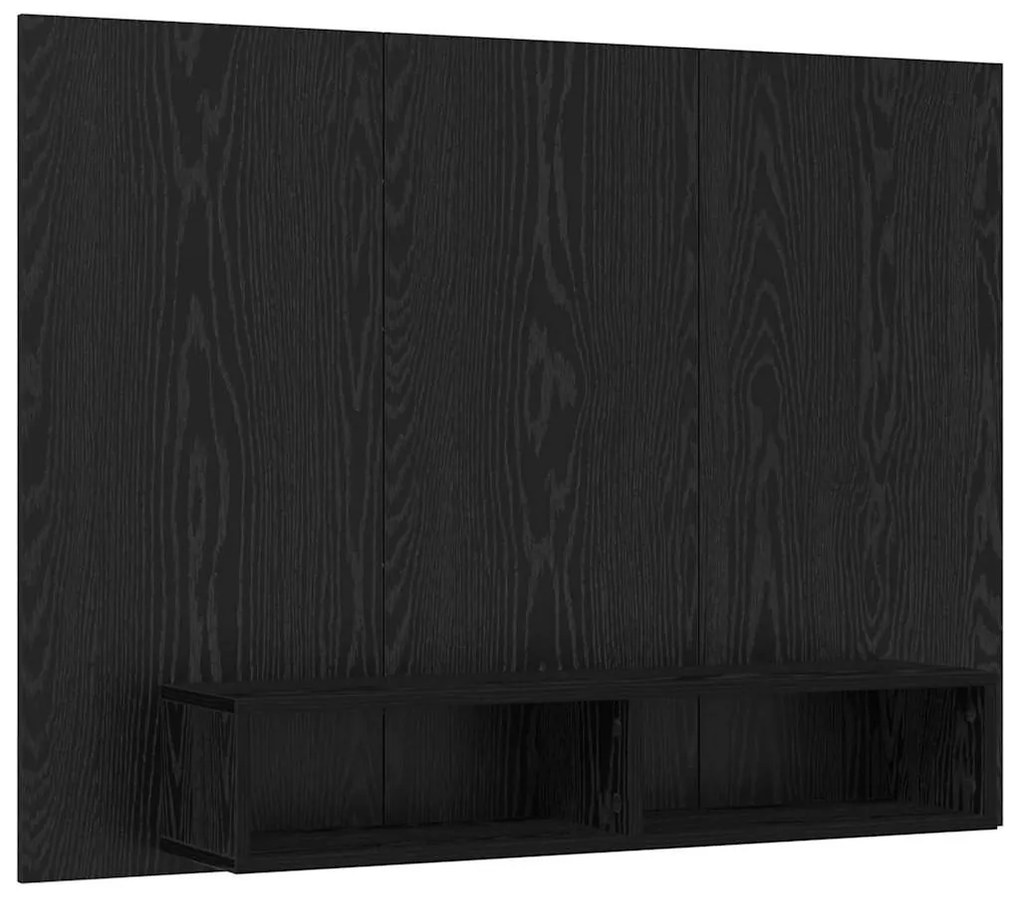 Fali TV Szekrény Musta tammi 120 x 23.5 x 90 cm Faanyag
