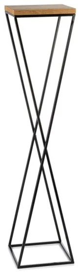 LOFT virágtartó állvány 100x24 cm fekete/barna