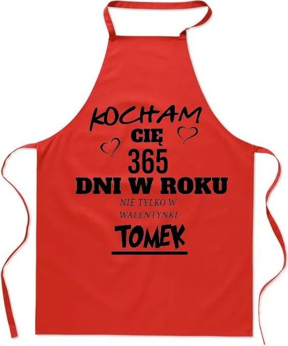 Konyhai kötény Ajándék Szeretlek Az év 365 napja Valentin nap Ajándék Név