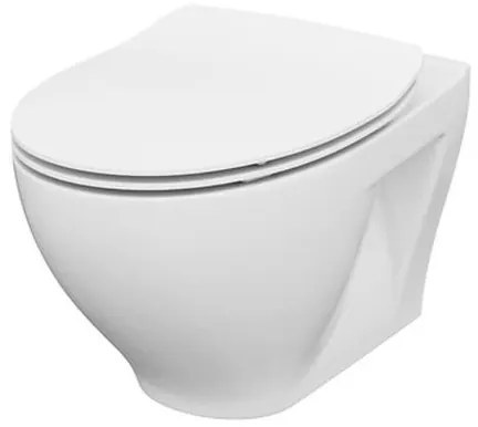 Cersanit Moduo wc soft close ülőkével felakasztható fehér színben fényes felülettel hátsó kifolyással K701-147-ECO