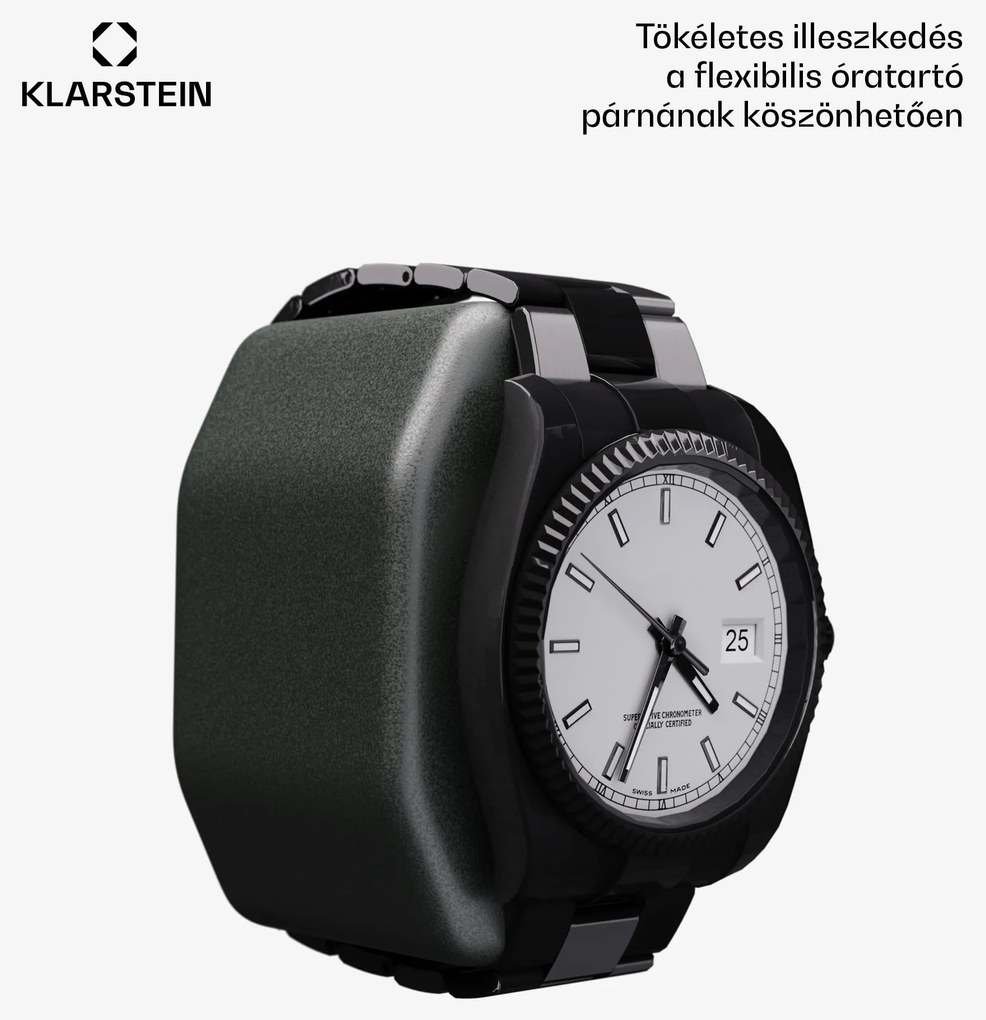 Klarstein Brienz 6, órafelhúzó, 6 óra, 4 üzemmód, fa megjelenés, kék belső világítás