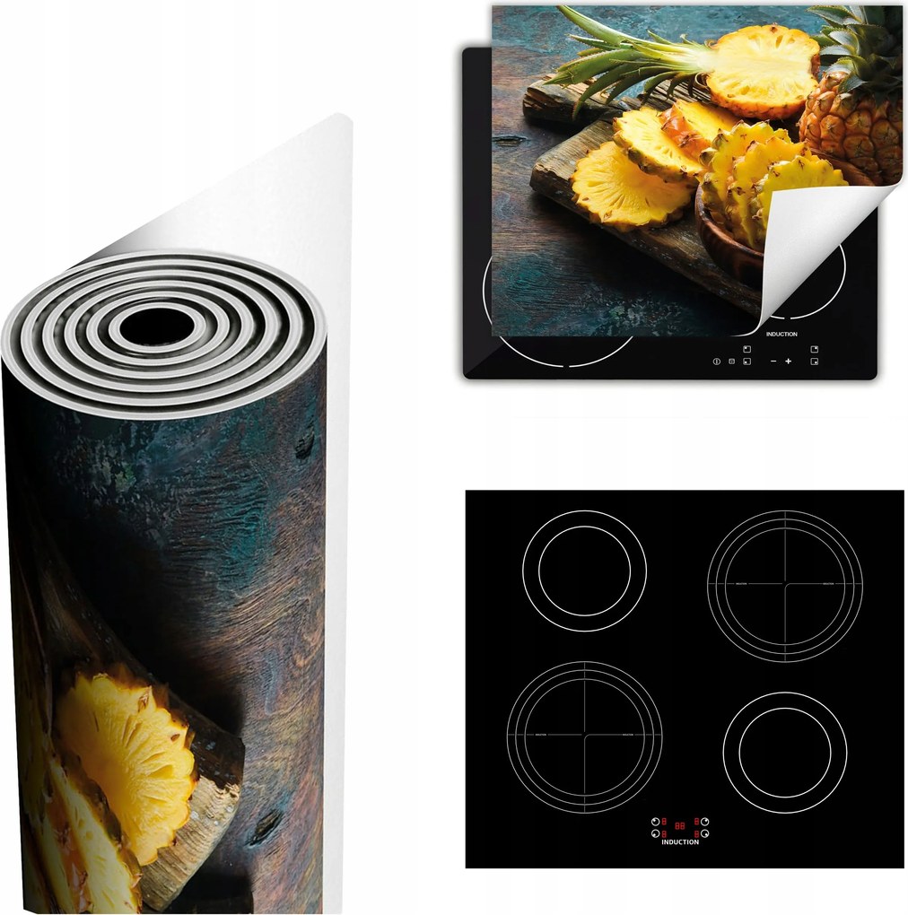 Tűzhelyvédő Szőnyeg Több Hely 60x52 ananász fa