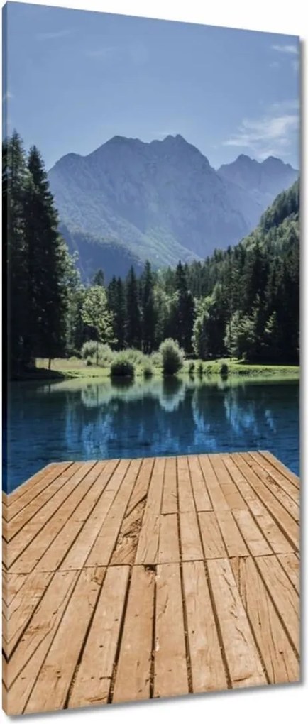 Vászonkép 55x115 Fa híd a hegyekben