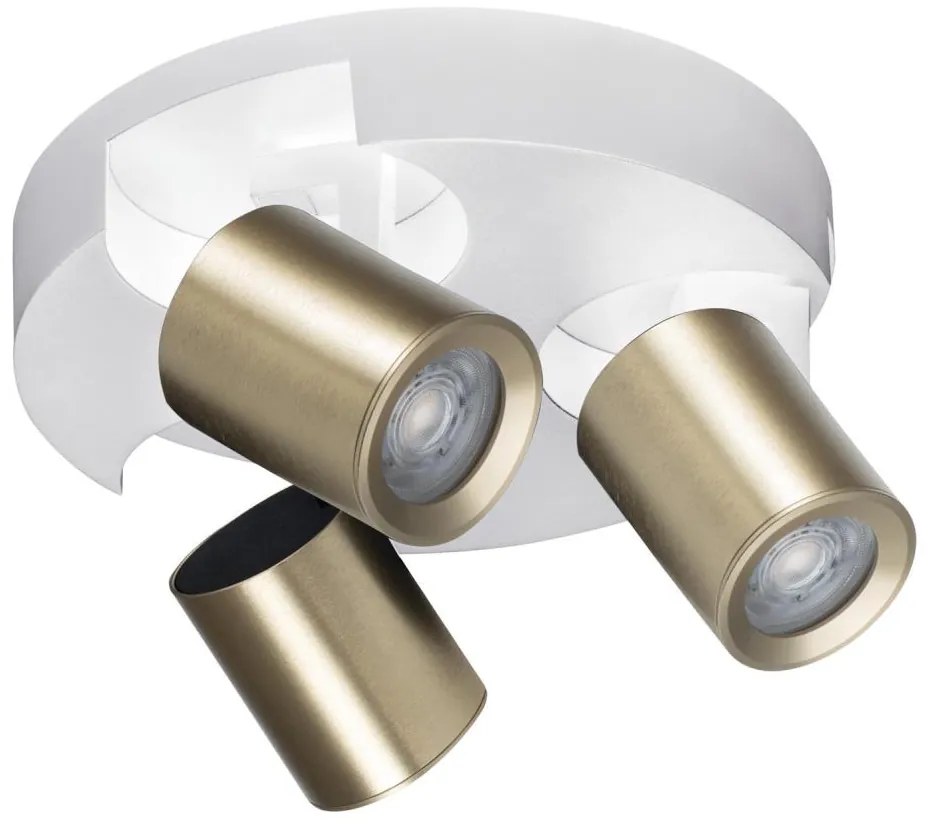 Kanlux 38967 - Spotlámpa LAURIN 3xGU10/10W/230V réz/fehér