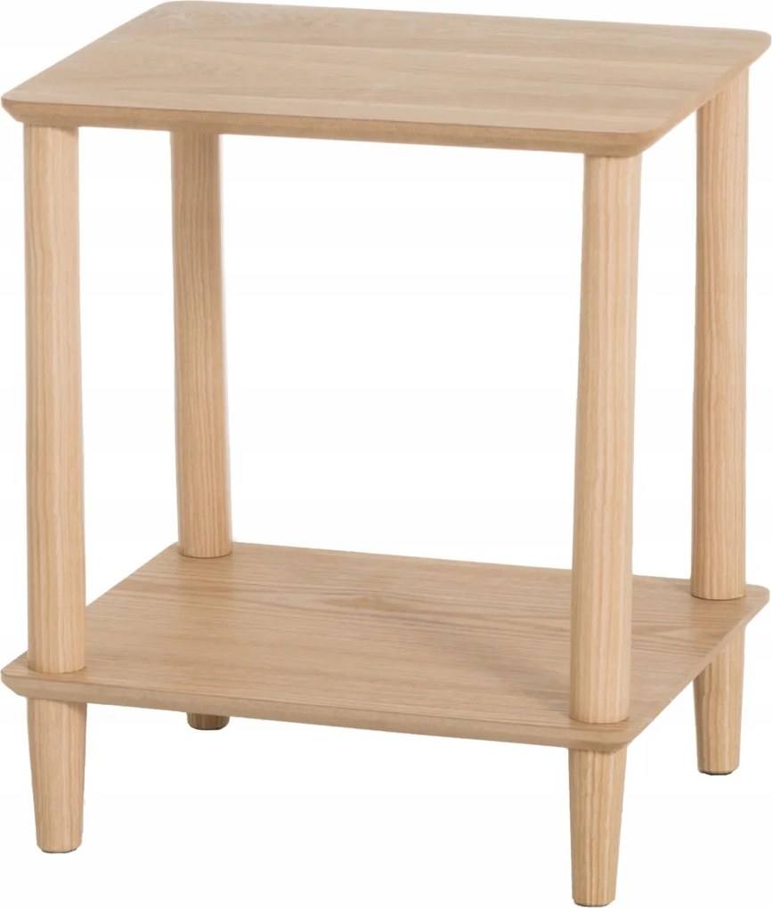 Éjjeli Asztal Bézs Kiegészítő Polccal Mdf Fenyőfa 34 X 40 X 48 CM