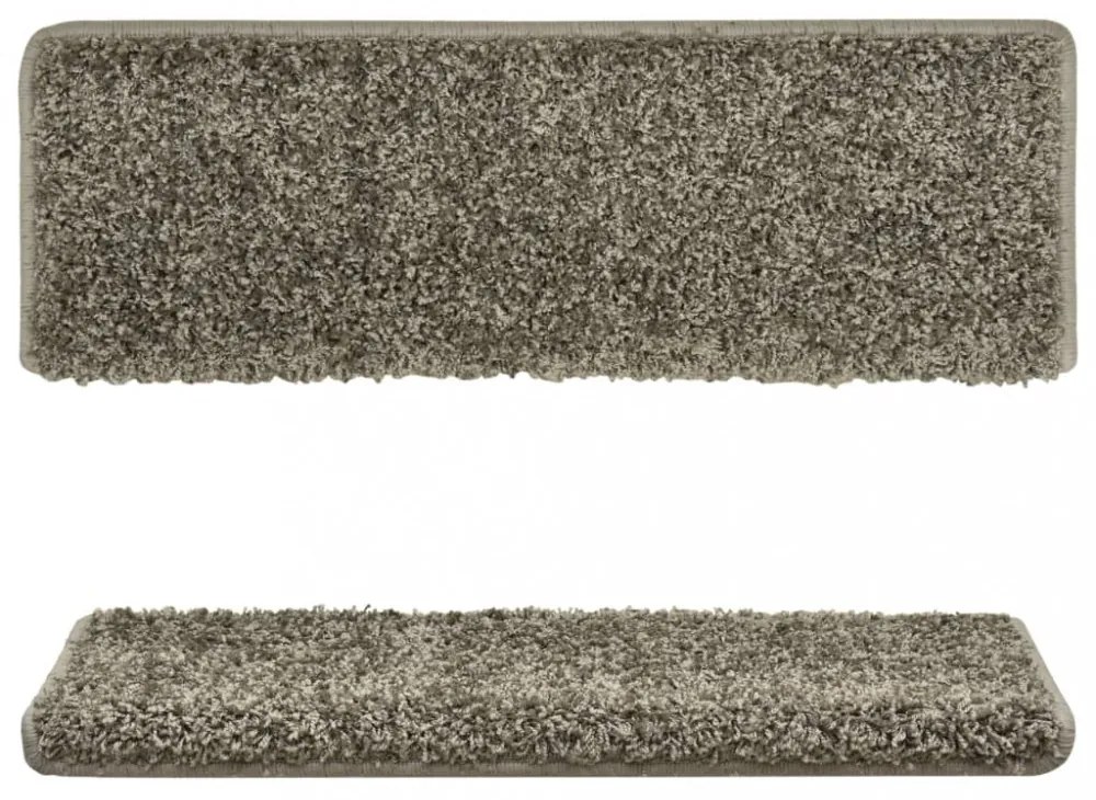 15 db szürke lépcsőszőnyeg 65x21x4 cm