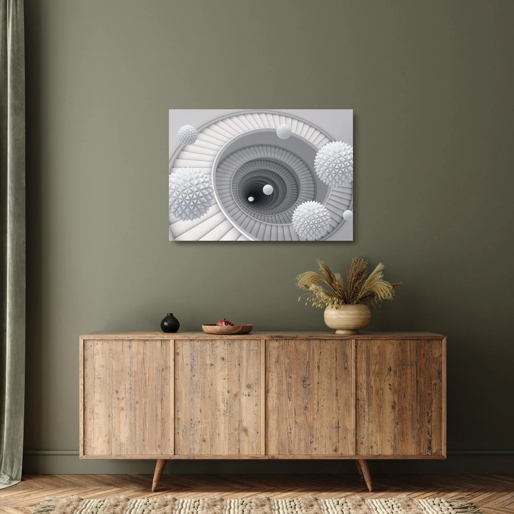 A 3D absztrakció képe (üvegen) (70x50 cm)