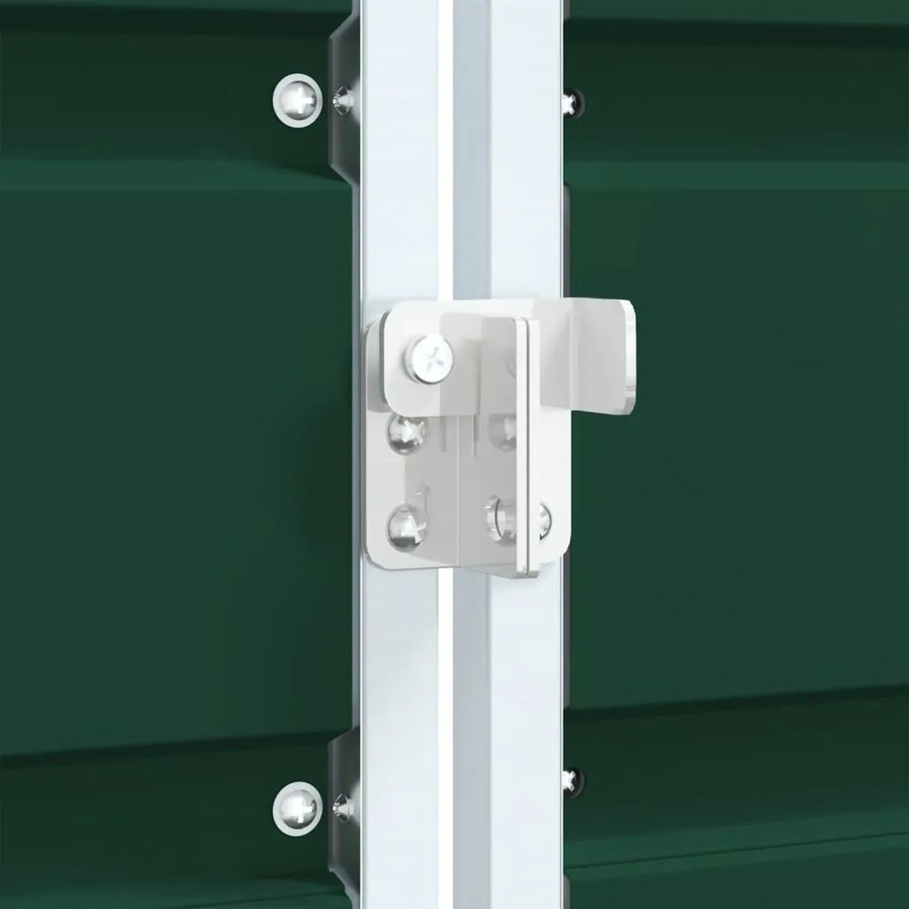 zöld acél kerekes szemetes tároló dupla tárolókhoz 138 x 79 x 117 cm