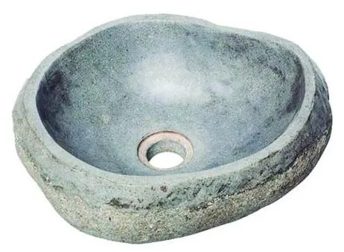 Bathco 00393 - RIO 52x47 cm ráültethető mosdó kő/szürke