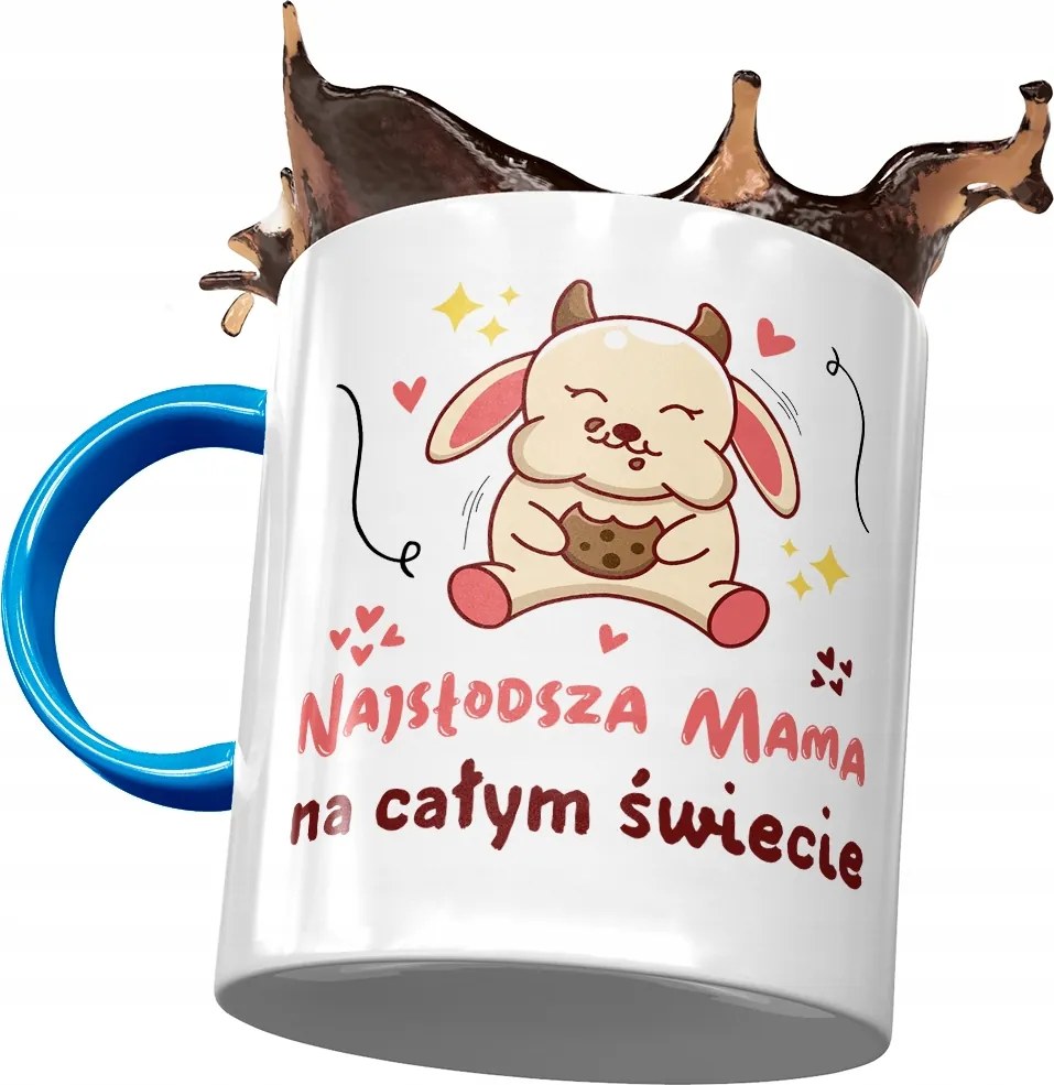 Kék Bögre Anyák napjára Nyomtatott fényképpel