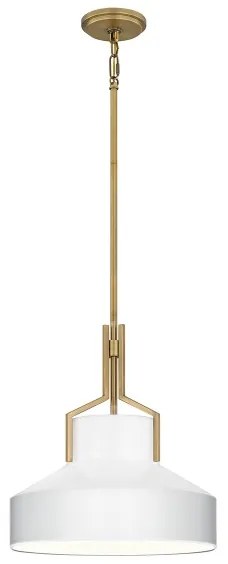 Quoizel QZ-BRECKEN-2P-AB-OPAL - Rúdon függesztett csillár BRECKEN 2xE27/60W/230V arany/fehér