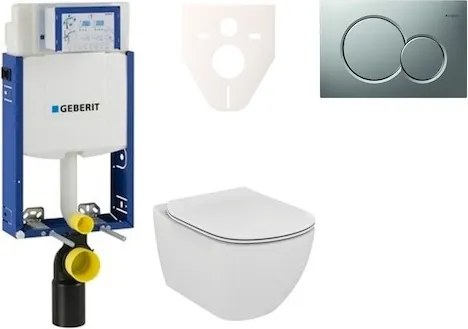 Fali WC szett Geberit befalazáshoz + Ideal Standard Tesi WC 110.302.00.5NE3