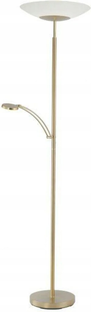 Paul Neuhaus Led állólámpa, matt sárgaréz, szabályozható fényerejű, 3000K, olvasólámpa