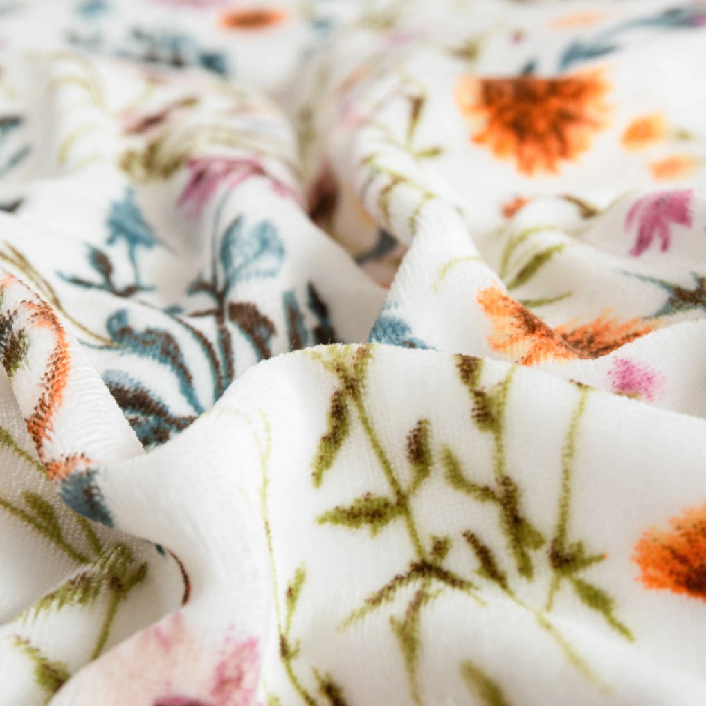 Mikroplüss ágyneműhuzat HERBALIS krémszínű Ágyneműhuzat mérete: 70 x 90 cm | 140 x 220 cm