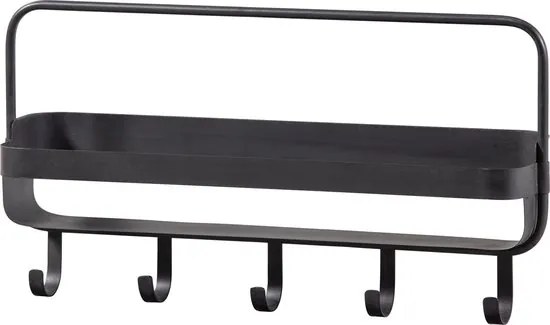 Fém polc fürdőszobába RAKKA 56x29 cm, fekete patinával