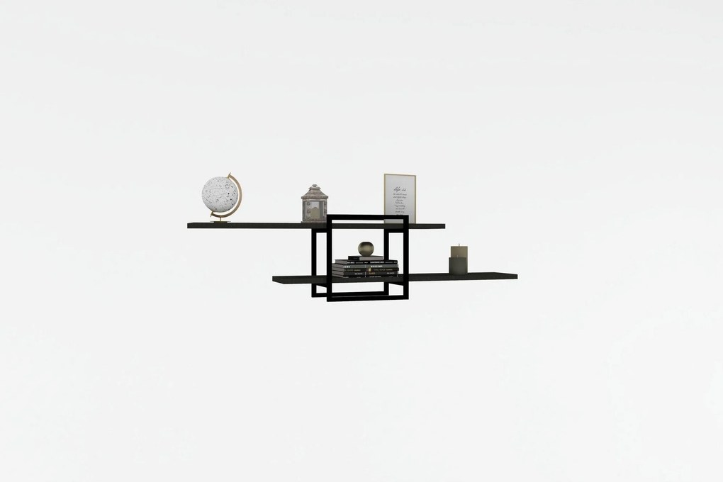 Fali polc Mone - Anthracite, Black