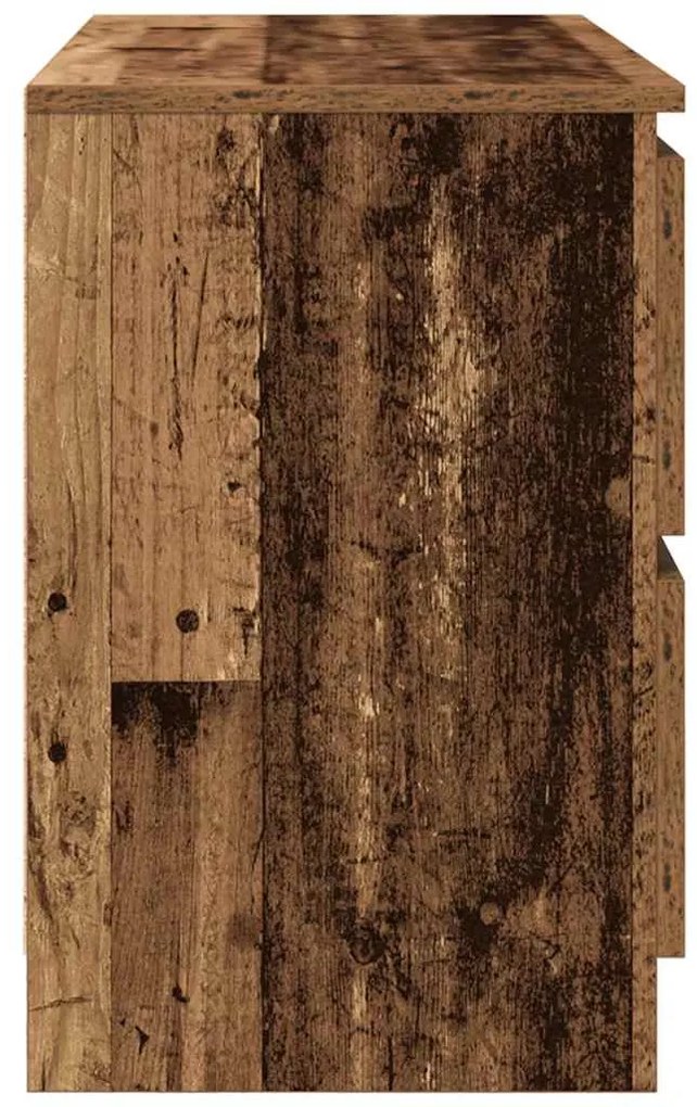 antik hatású szerelt fa TV-szekrény 80x35x54 cm