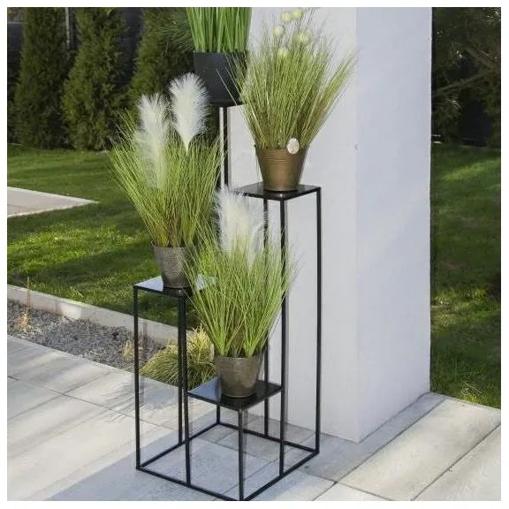 Virágállvány 100x40 cm fekete