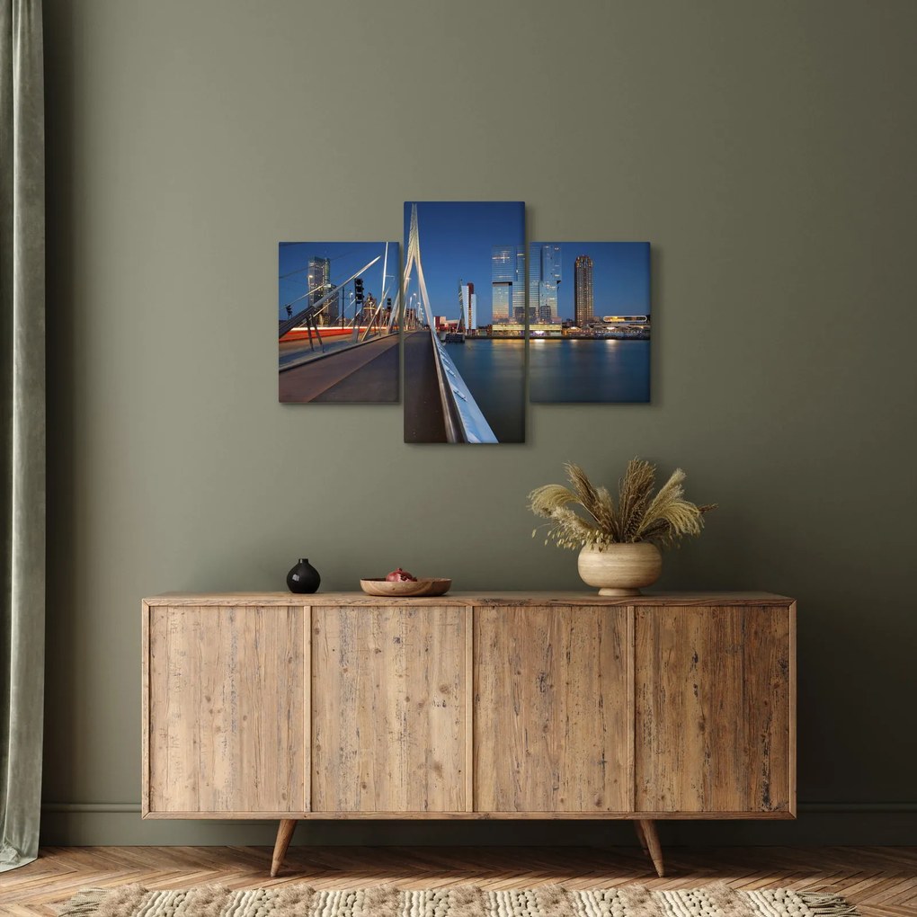 Kép - Alkonyat Rotterdamban, Hollandia (90x60 cm)