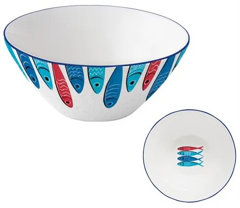 Porcelántál 22,5cm,Sardine's Party