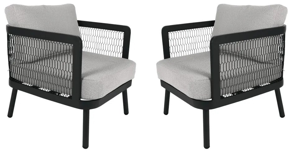 Szürke fém kerti fotel Edinburgh Duo – Rojaplast