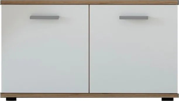 Előszoba bútor szett Wotan tölgy / fehér színkombinációban – SANTO