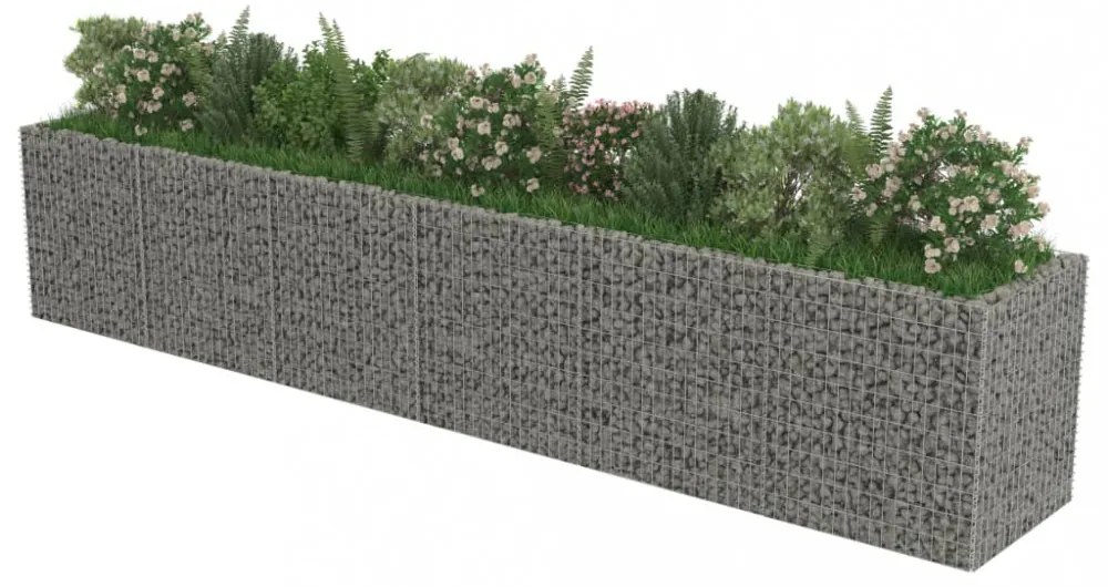 horganyzott acél gabion magaságyás 540 x 90 x 100 cm