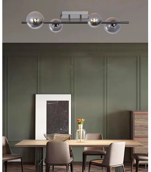 Wofi 7014-405W - LED Felületre szerelhető csillár VILLA 4xG9/3W/230V fekete