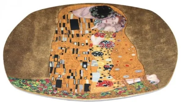 Klimt porcelán desszertes tányér A Csók díszdobozban