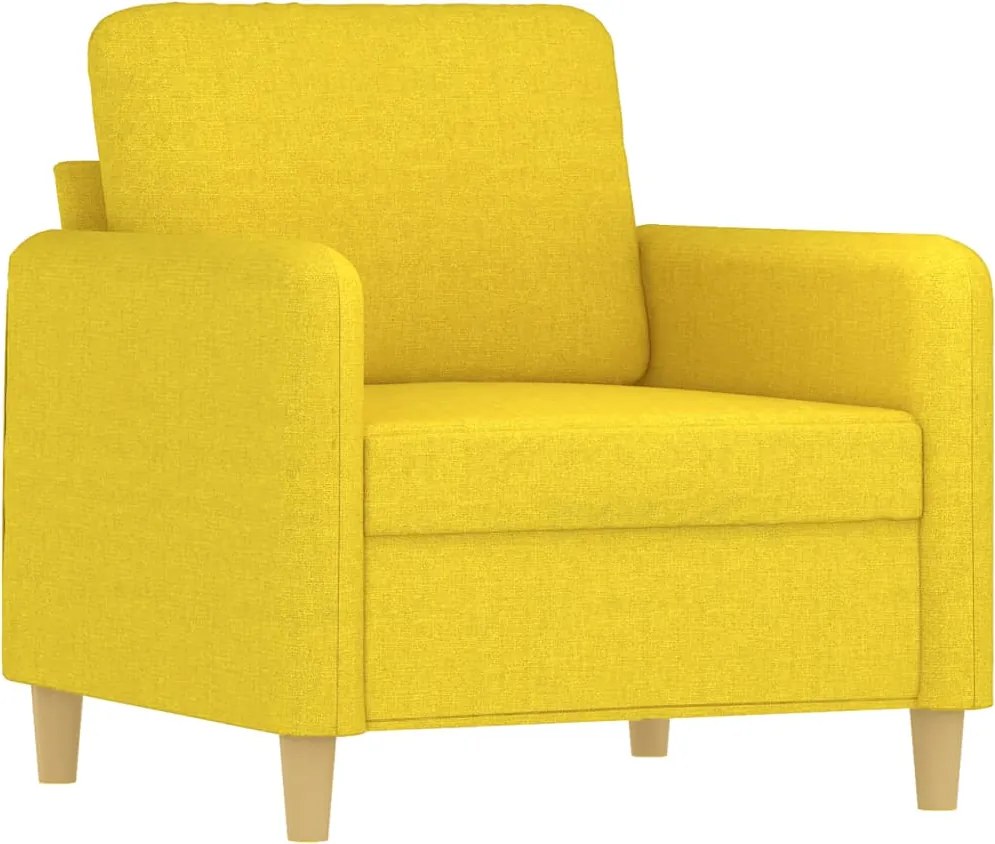 vidaXL világossárga szövet kanapéfotel 60 cm