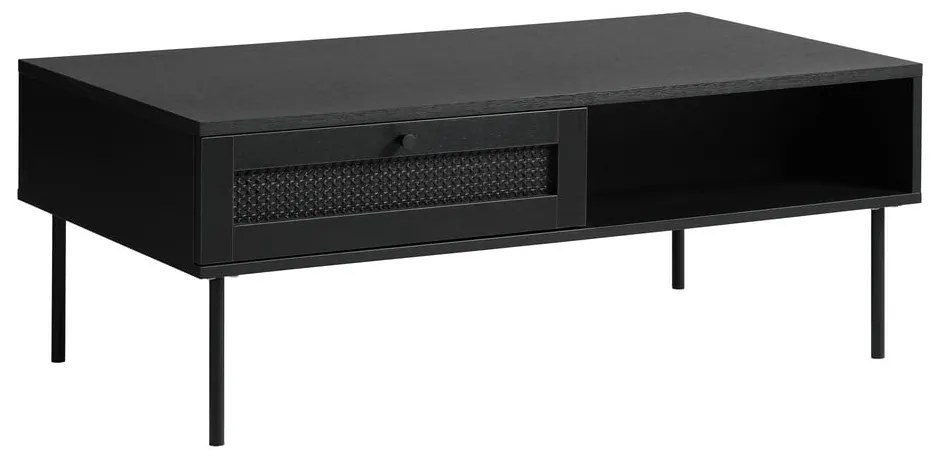 Fekete dohányzóasztal 60x110 cm Pensacola – Unique Furniture