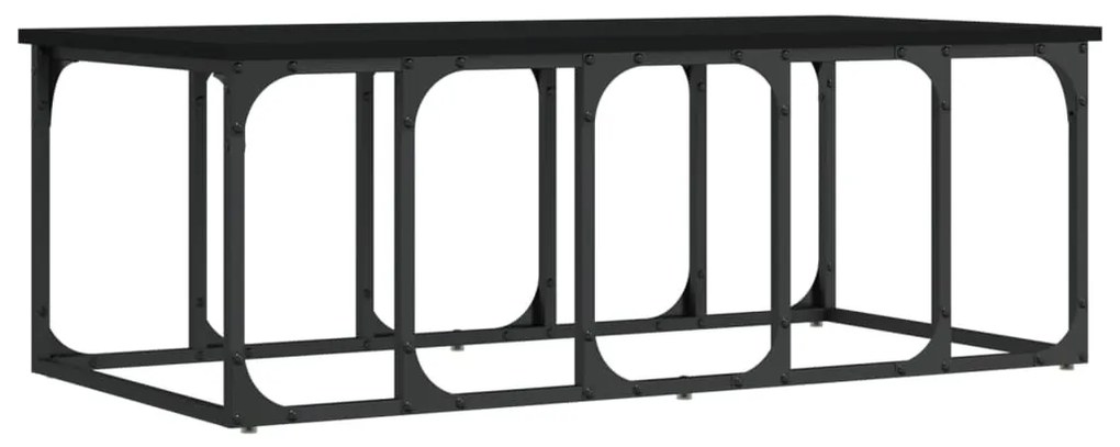 Fekete szerelt fa dohányzóasztal 100 x 50 x 35,5 cm