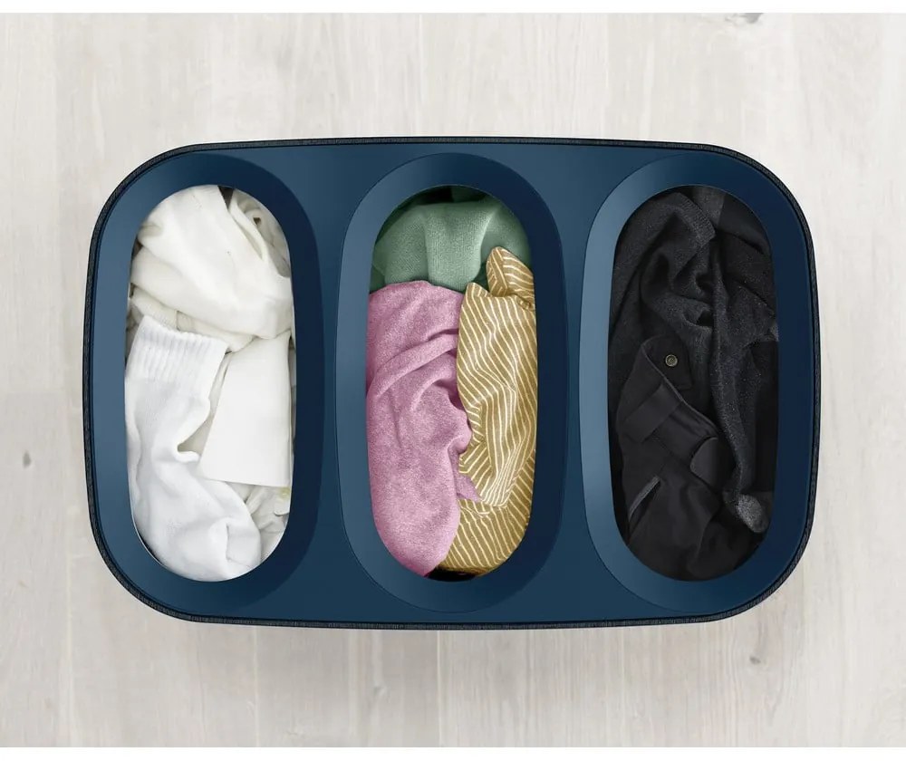 Antracitszürke textil szennyeskosár 3x30 l Tota Trio – Joseph Joseph