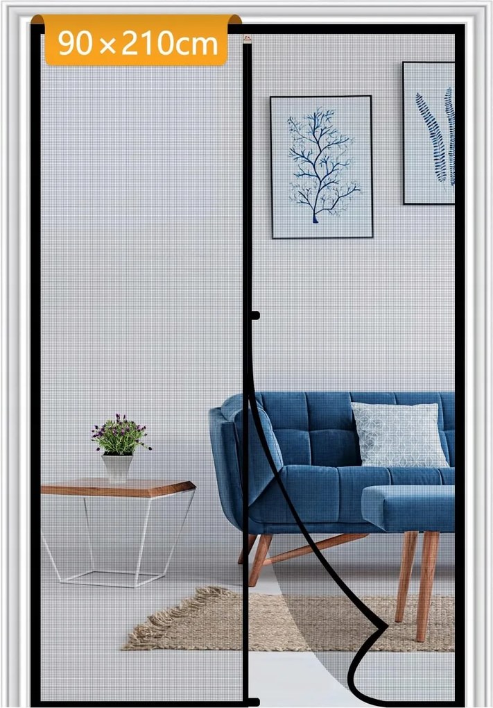 Szúnyogháló ajtóra, ablakra 90 cm x 210 kutya/macska számára