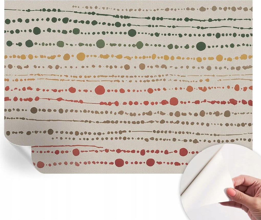 Öntapadós tapéta Divatos 3D fali ragasztóval Színes pöttyök 312x219 cm
