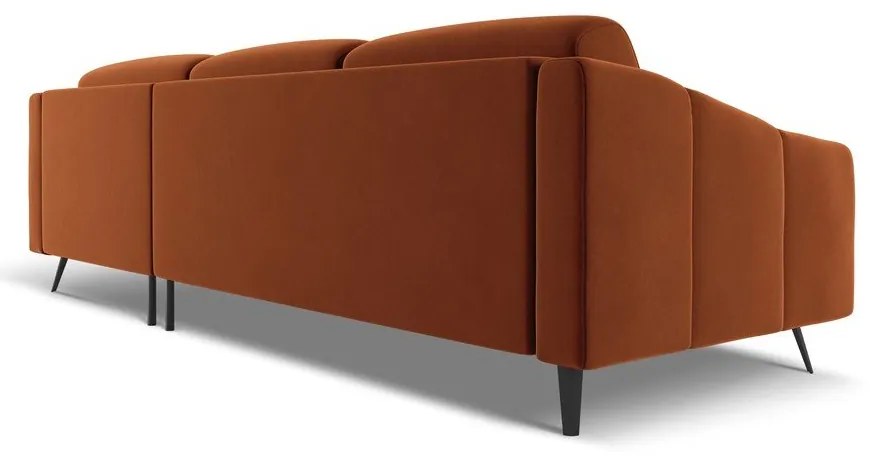 Narancssárga bársony sarokkanapé (jobb oldali) Nalu – Makamii