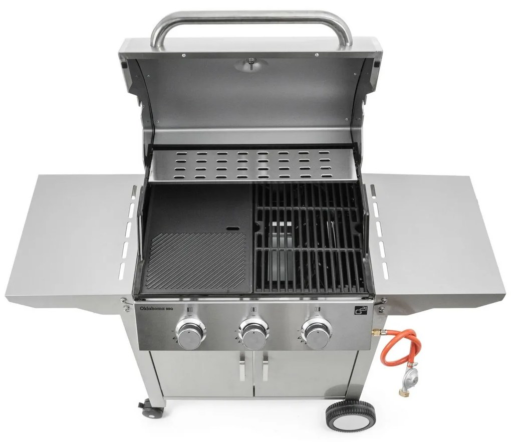 G21 Oklahoma BBQ Premium Line gázgrill 3 égő + redukciós szelep ingyen