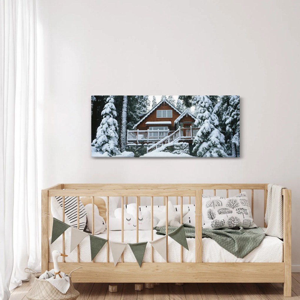 Kép - Fából készült házikó (120x50 cm)