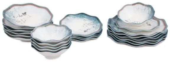 24 darabos kék porcelán étkészlet