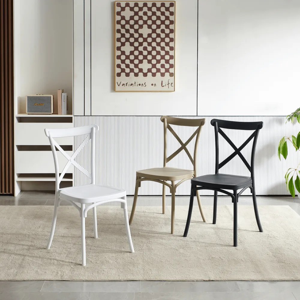 Rakásolható szék, szürkésbarna, SAVITA