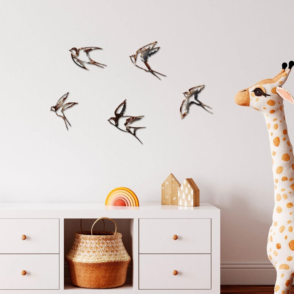 Fém fali dekoráció, Birds-2