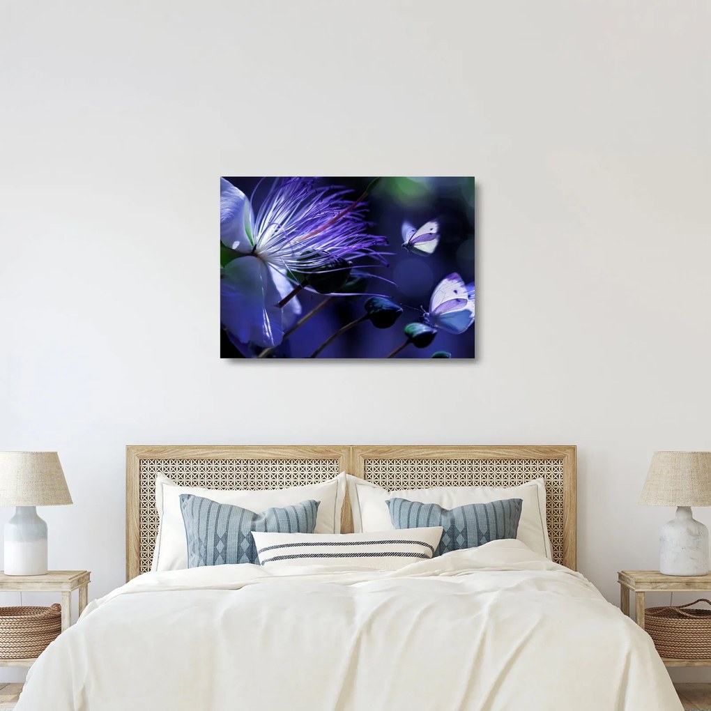 Üveg kép - Trópusi virág (70x50 cm)