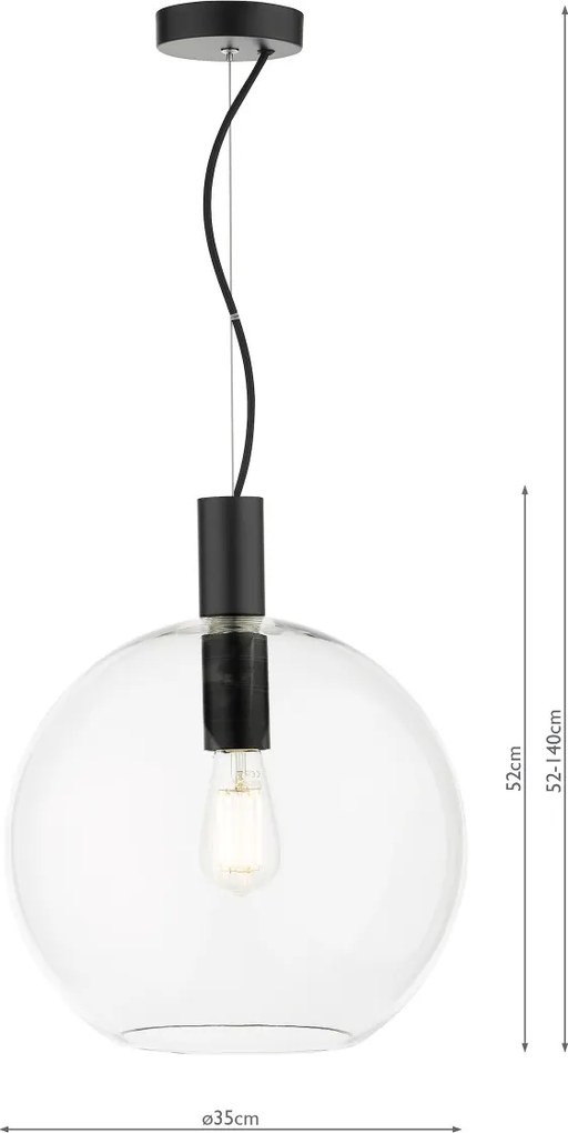 Dar Lighting modern függeszték zula átlátszó darzul0122