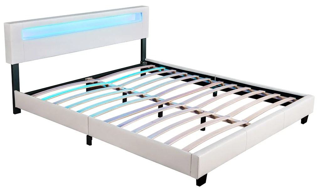 Kárpitozott ágy ,,Párizs" 160 x 200 cm - fehér