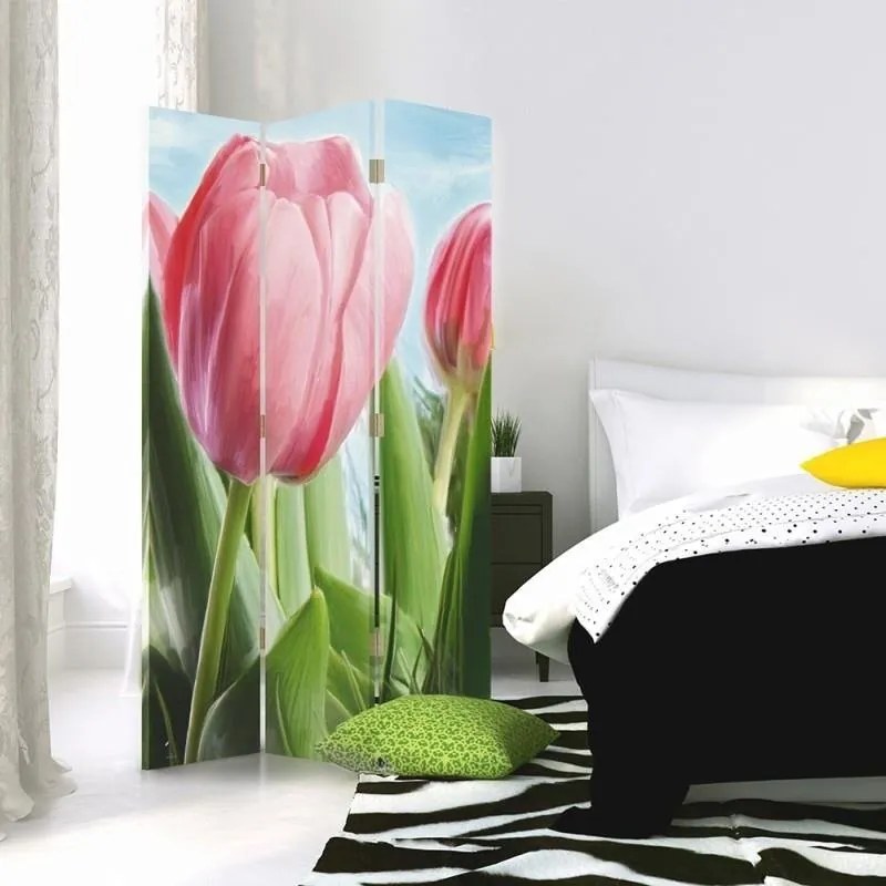 Gario Paraván Egy buja rózsaszín tulipán Méret: 180 x 170 cm, Kivitelezés: Klasszikus paraván
