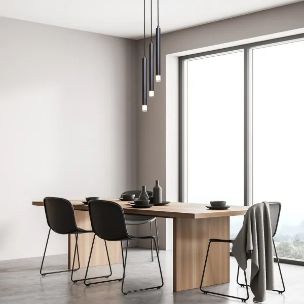 Rabalux 72358 - Csillár zsinóron RAMIRA 3xG9/5W/230V fekete