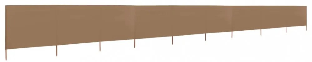 tópszínű 9-paneles szövet szélfogó 1200 x 160 cm