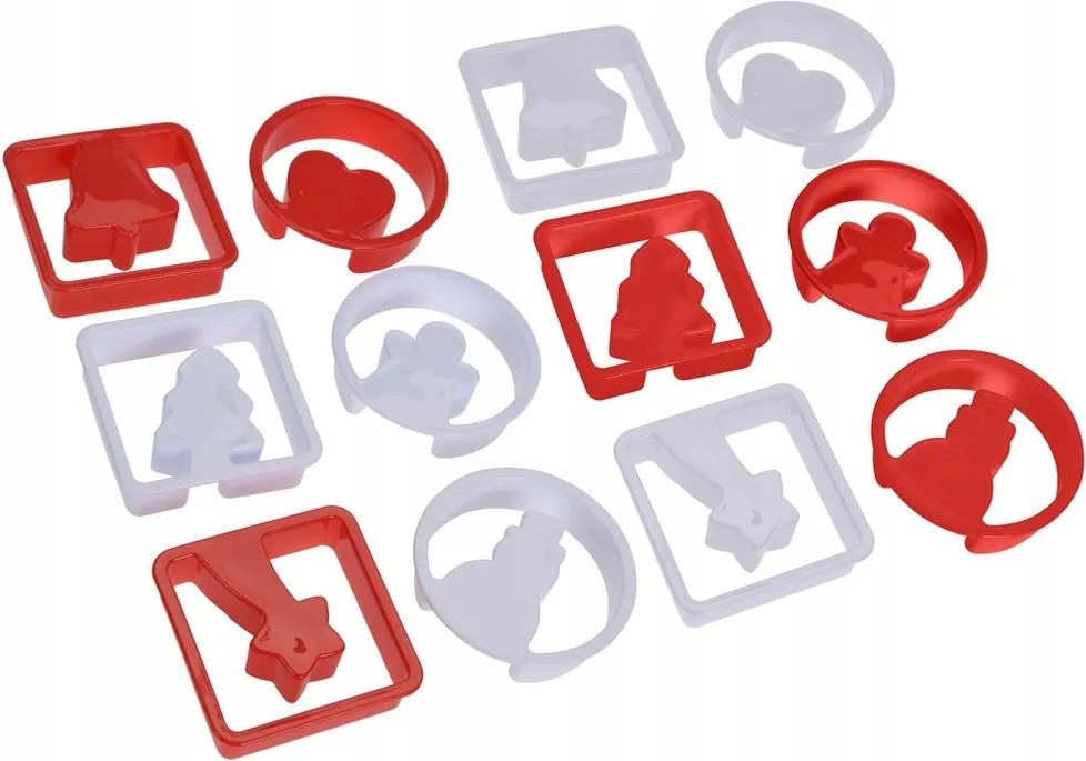 Sütemény Lyukasztók Karácsonyi Mézeskalács Formák 12 Db-os Szett